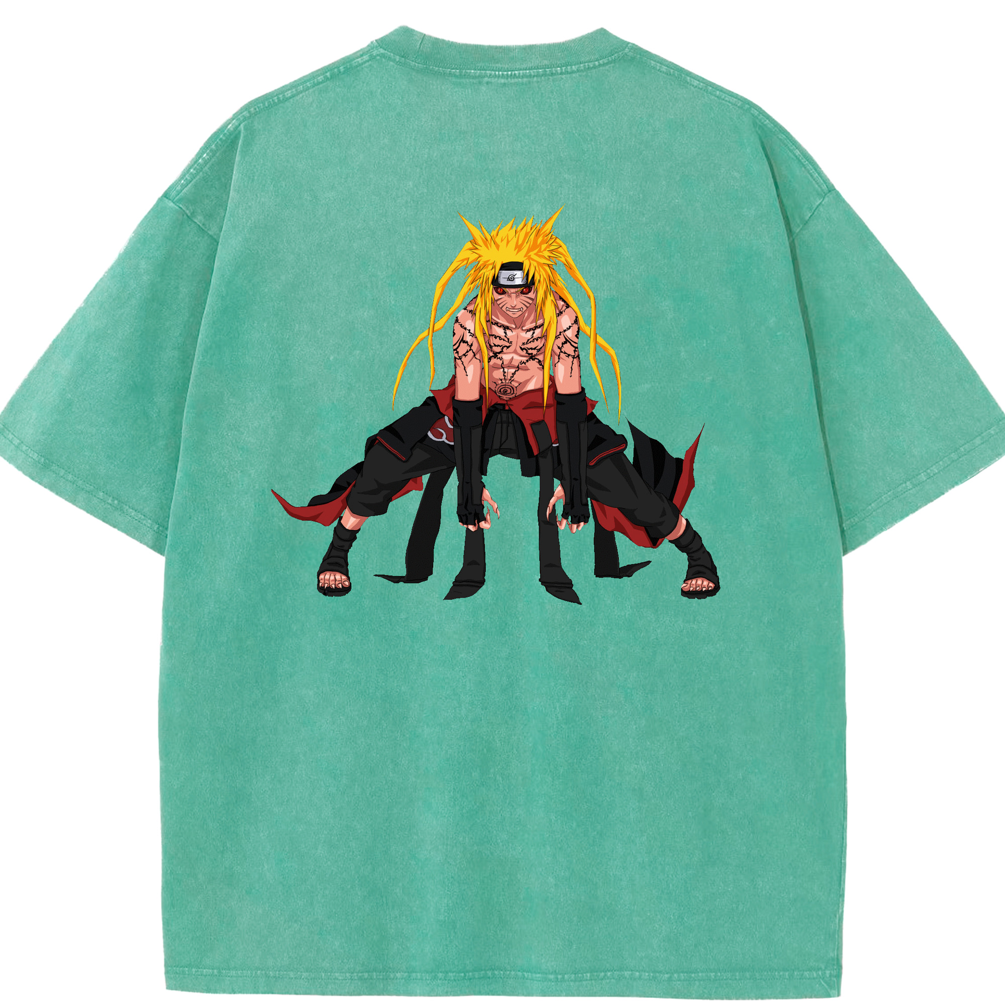 （画像用） NARUTO -ナルト- うずまき ナルト Uzumaki Naruto 綿100% ヴィンテージ風 半袖Tシャツ（背面プリント）